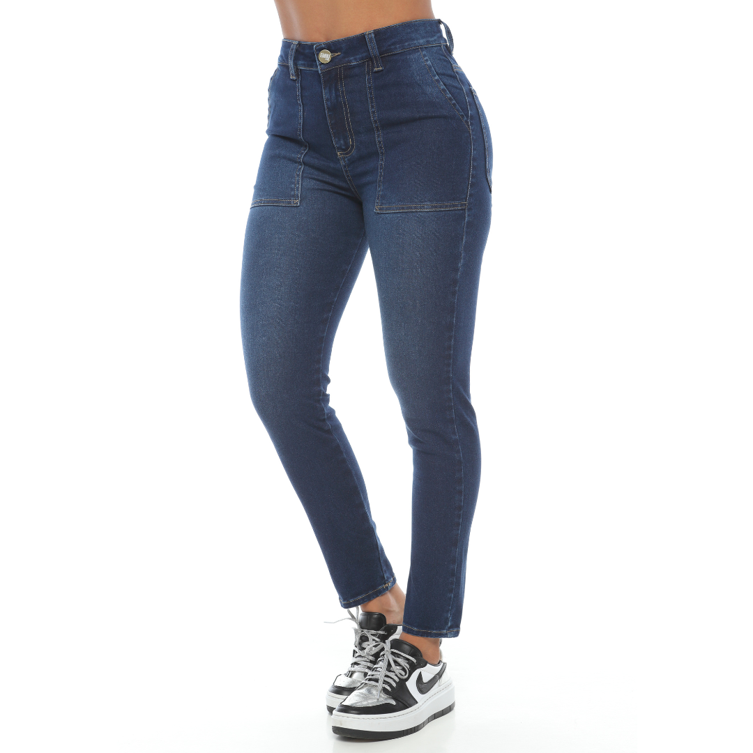 Jean skinny bolsillos parche - Ref:10509