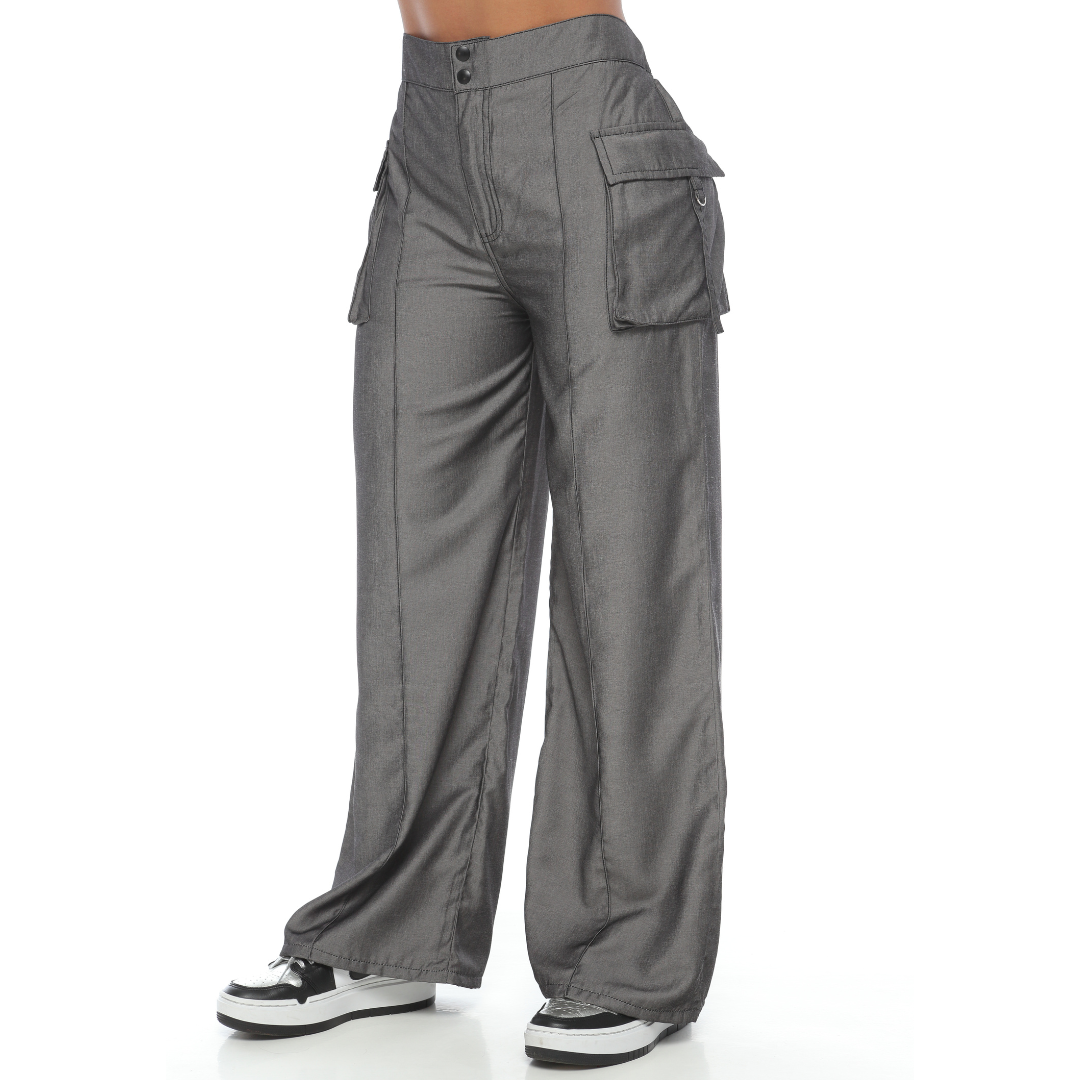 Pantalón cargo relax negro - Ref:10481