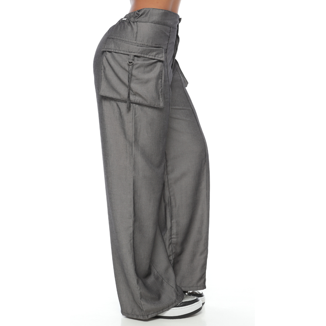 Pantalón cargo relax negro - Ref:10481