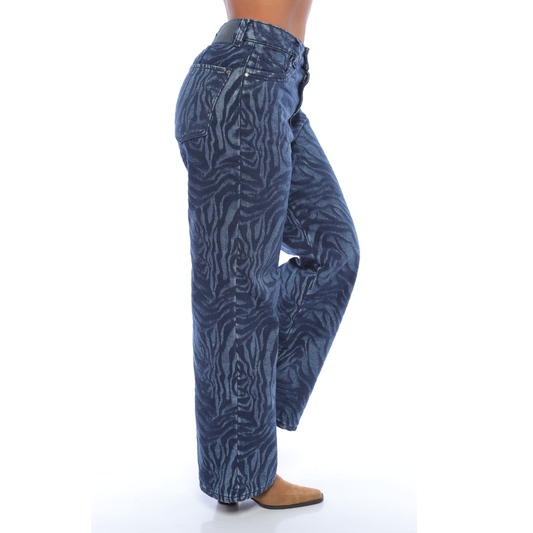 Wide leg en print cebra - Ref:11003