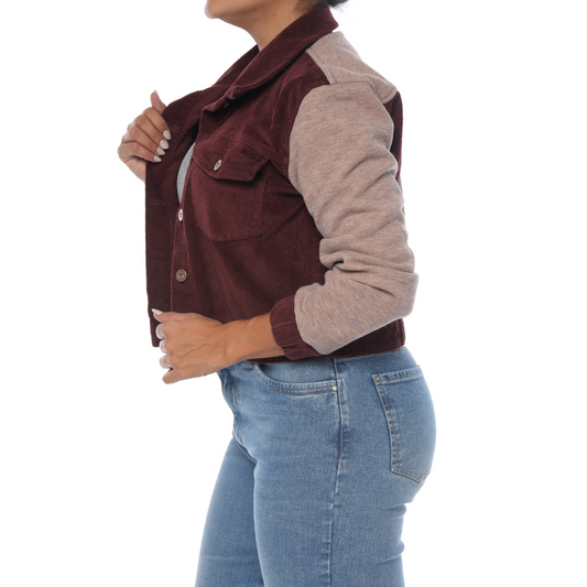 Chaqueta corduroy vinotinto - Ref:20092