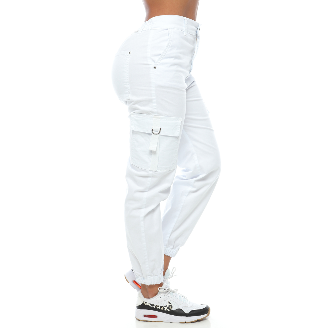 Pantalón cargo blanco - Ref:10396