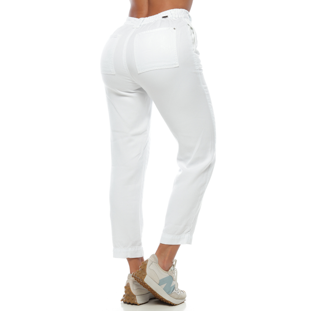 Slouchy blanco en tencel - Ref:10606
