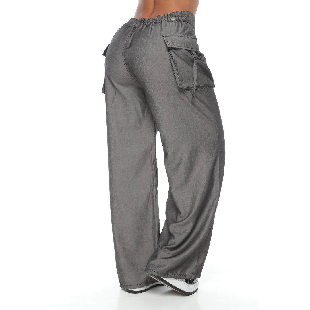 Pantalón cargo relax negro - Ref:10481
