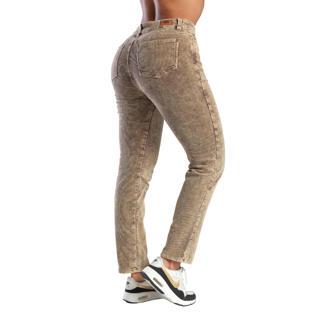 Slouchy en corduroy café - Ref:10767