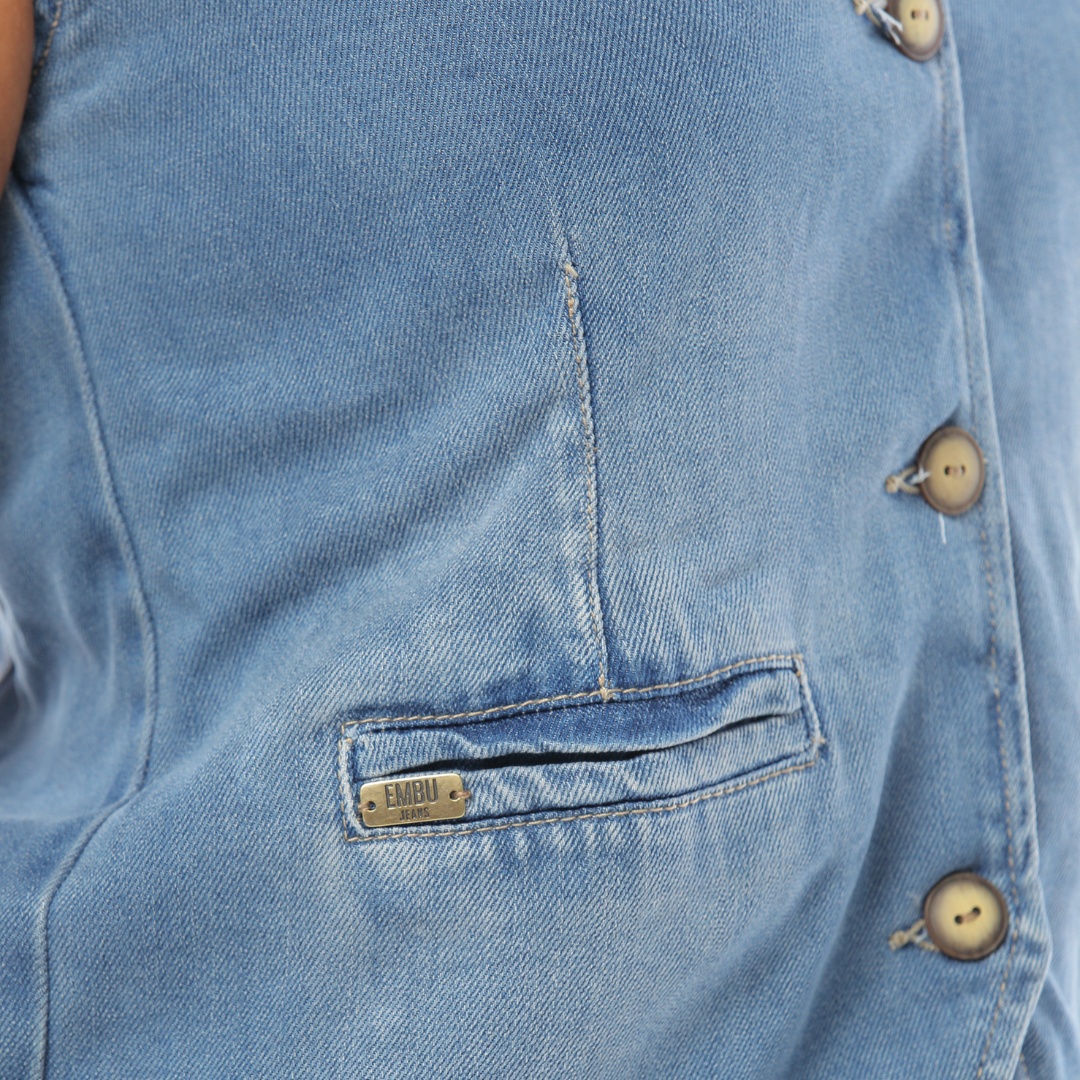 Chaleco en tencel tono claro - Ref:20084