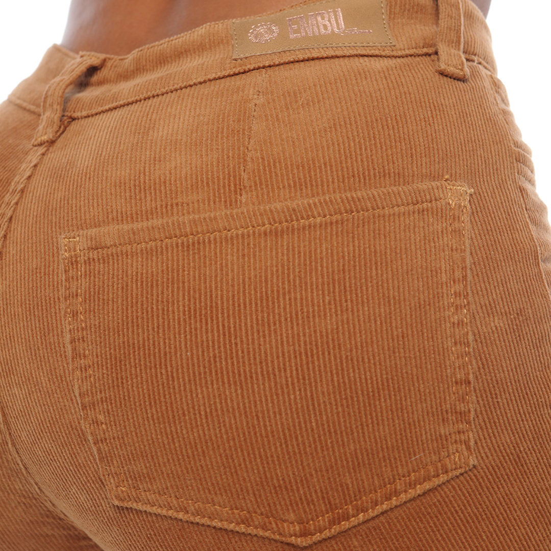 Pantalón corduroy ocre bota flare - Ref:10499