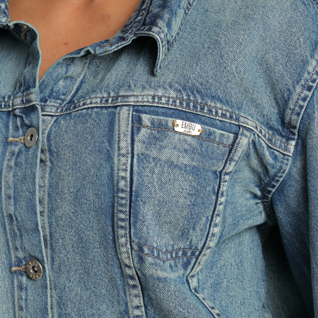 Chaqueta denim tono medio - Ref:20090