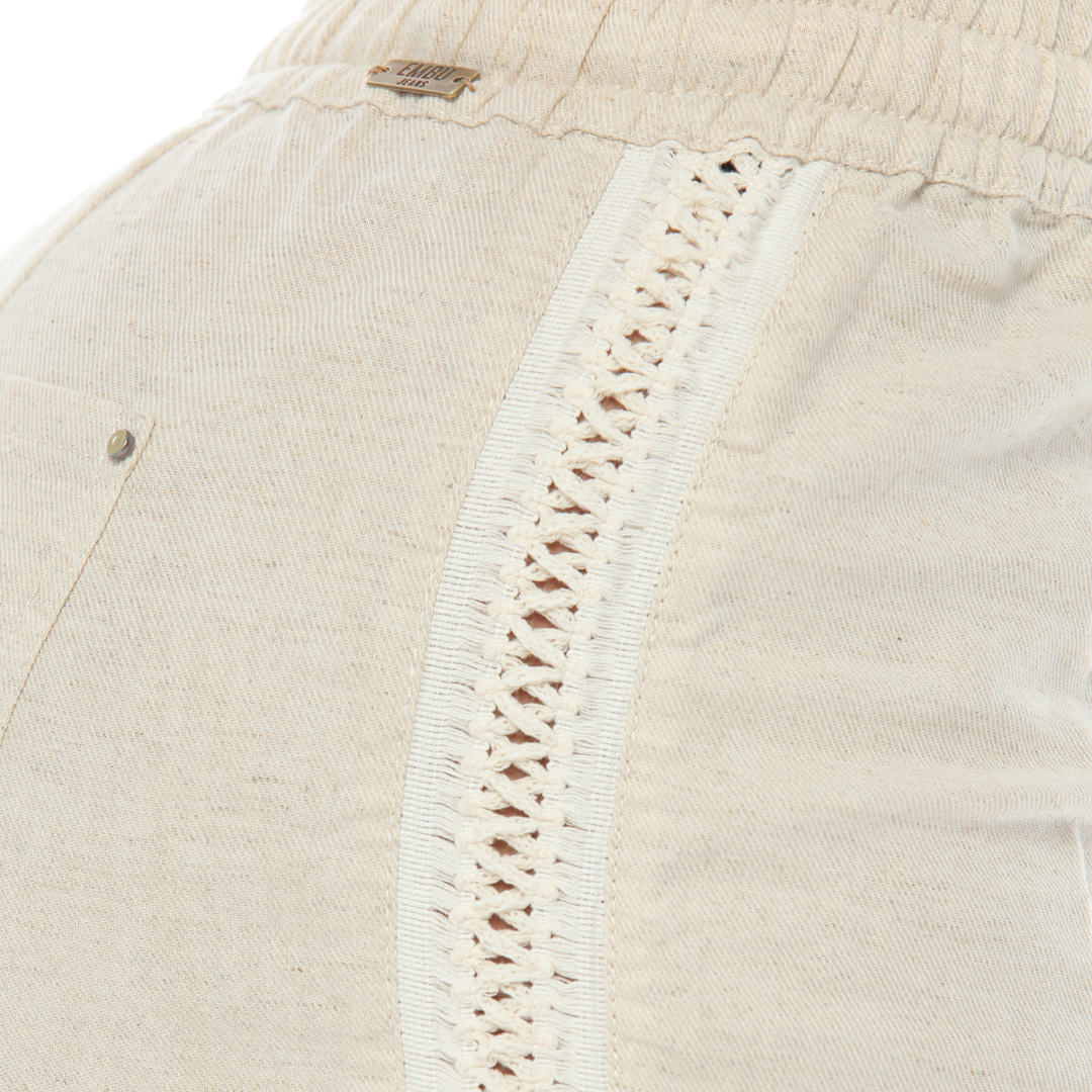 Pantalón lino avena - Ref:10659