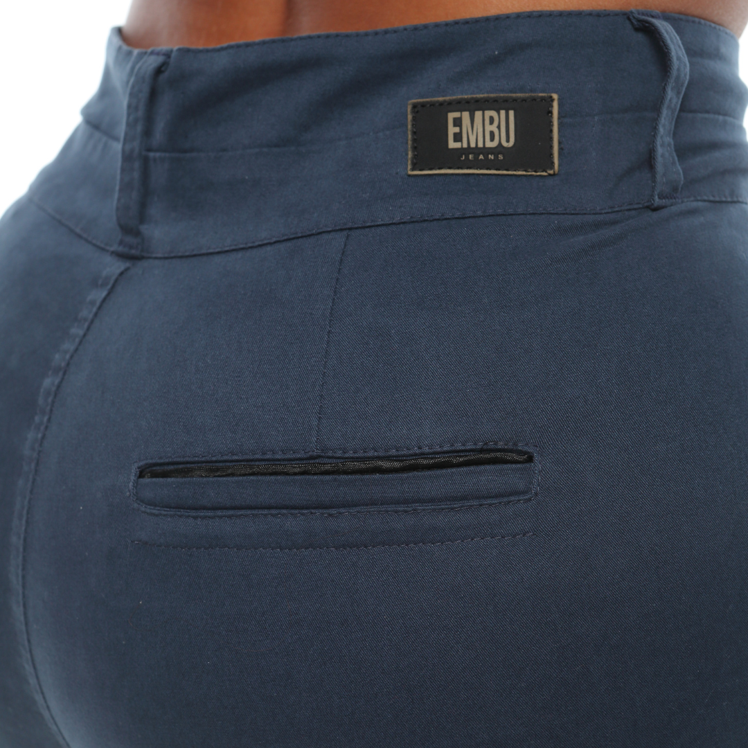 Pantalón drill skinny azul - Ref:10526
