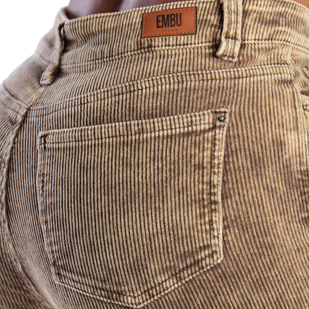 Slouchy en corduroy café - Ref:10767