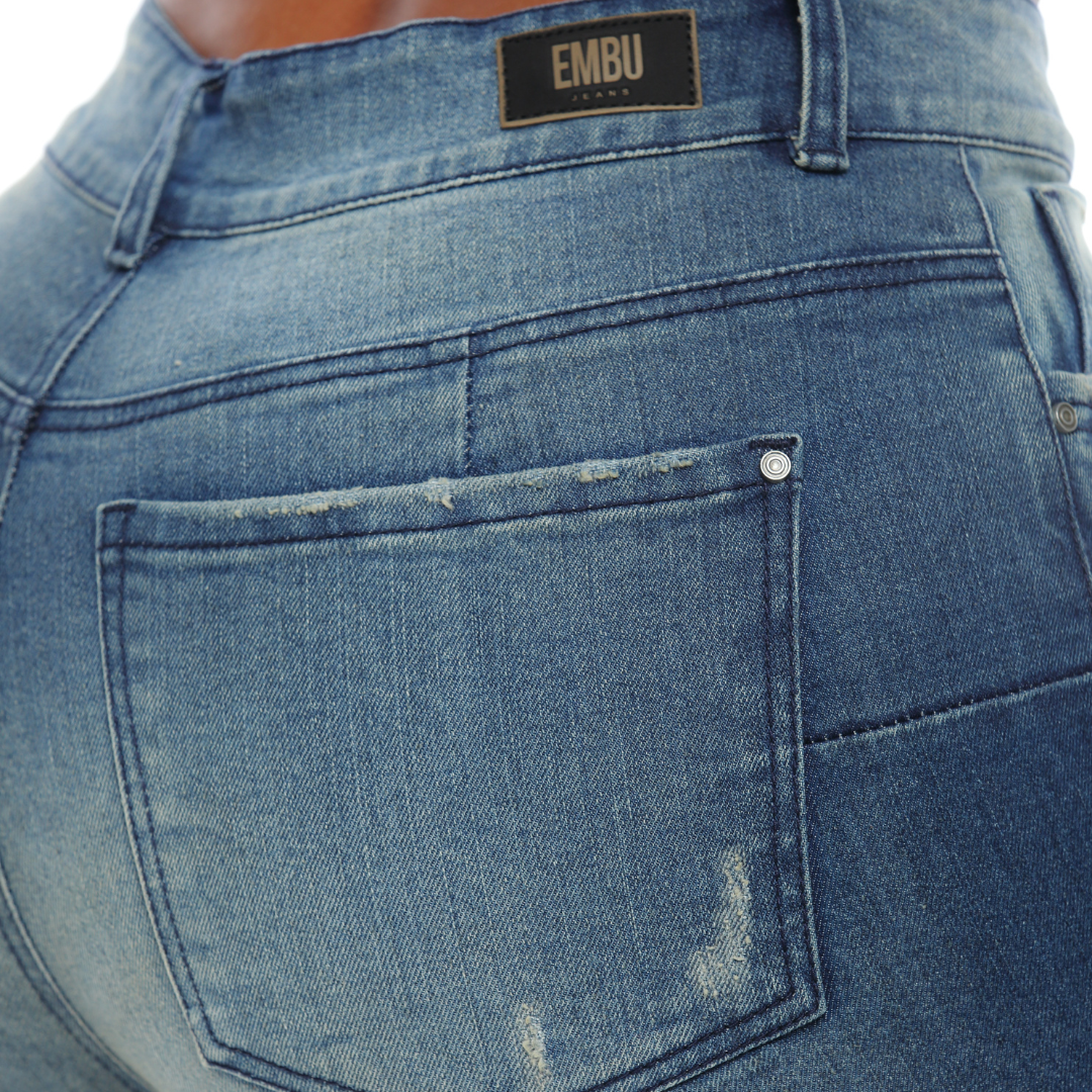 Jean skinny con bordado - Ref:10540
