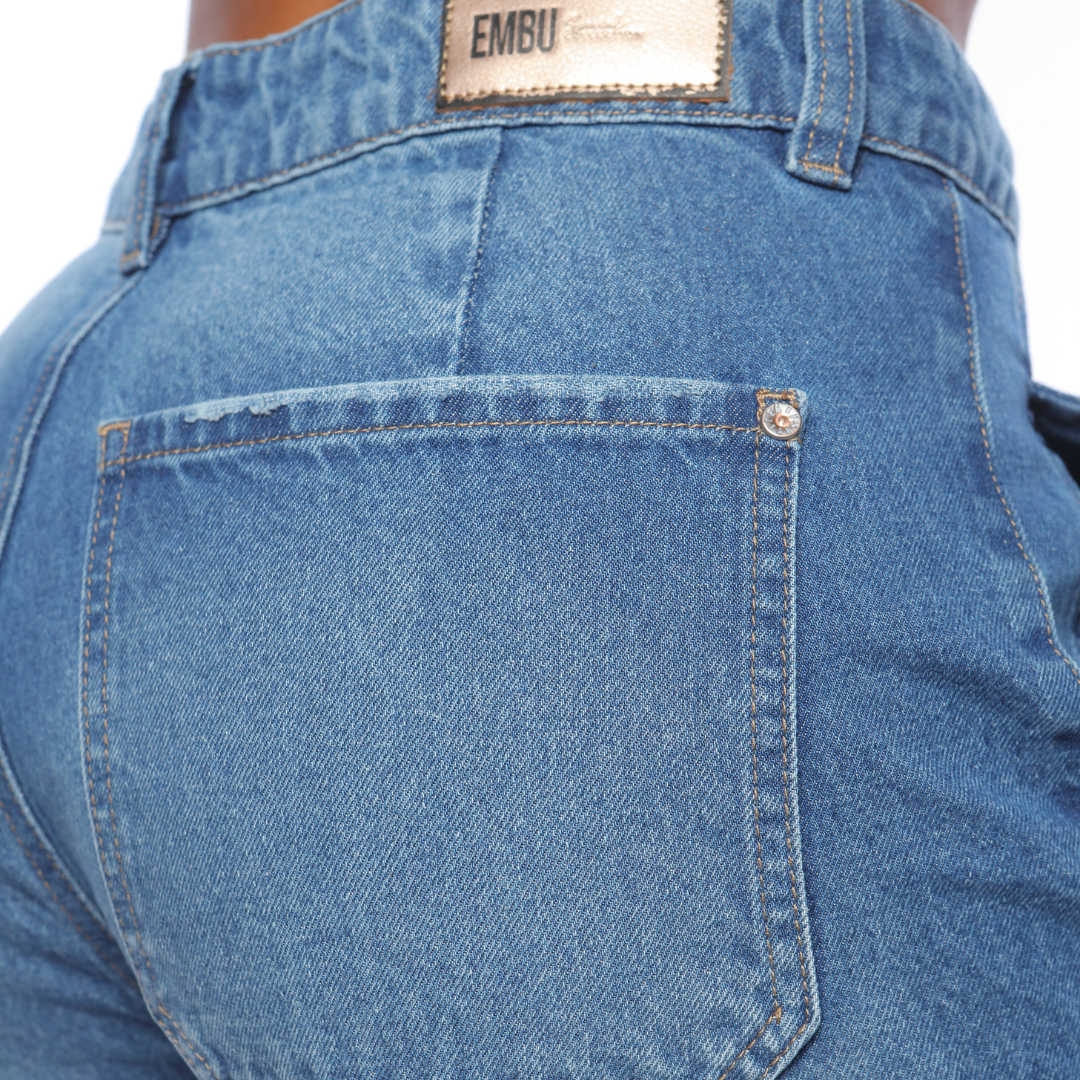 Bermuda larga en denim - Ref:10960