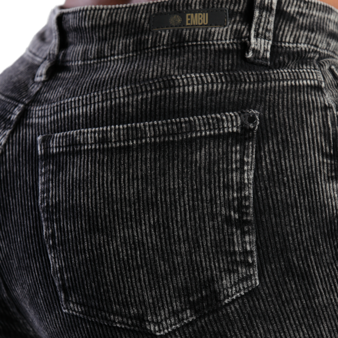 Slouchy en corduroy negro - Ref:10767