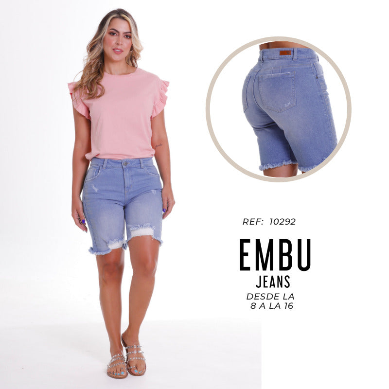 Short desflecado tono claro