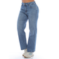 Jean mom recto con detalles - Ref:10910