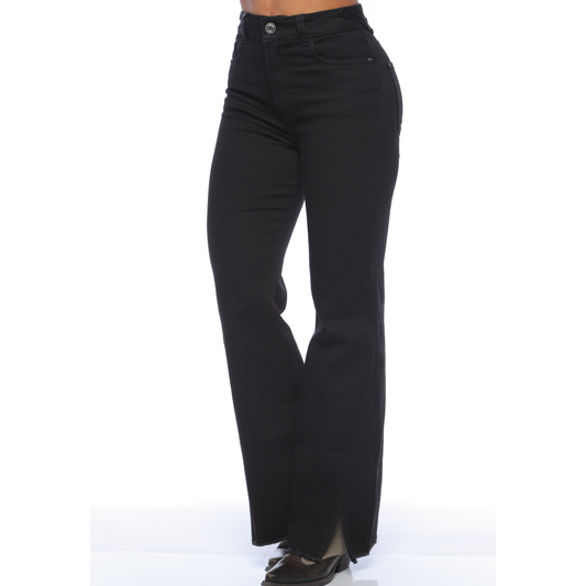 Jean bota flare negro - Ref:10911