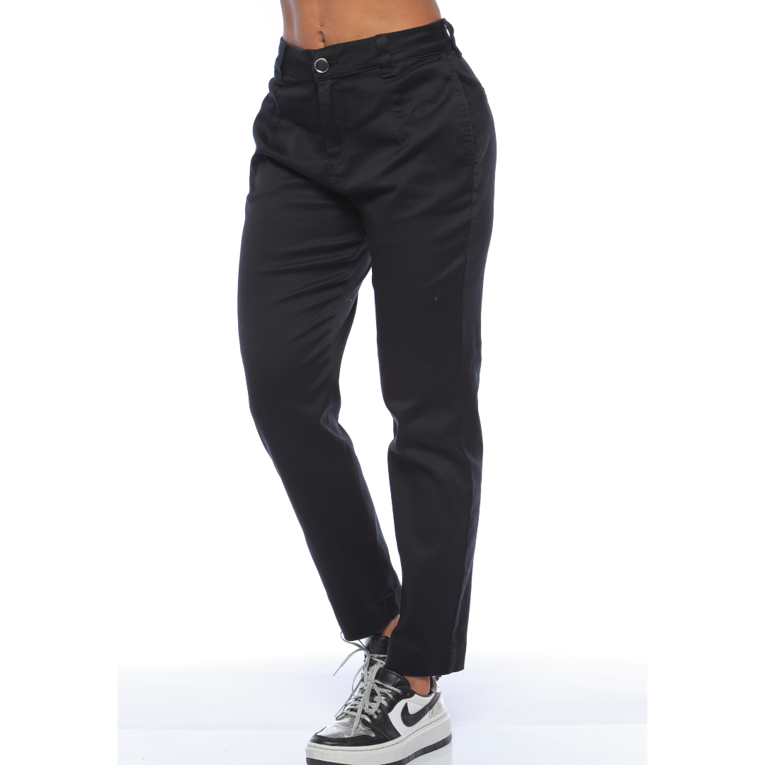 Slouchy en drill negro - Ref:10935