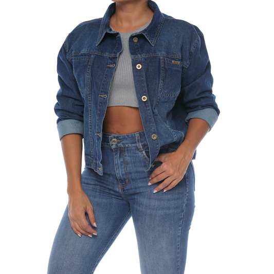 Chaqueta denim tono oscuro - Ref:20087