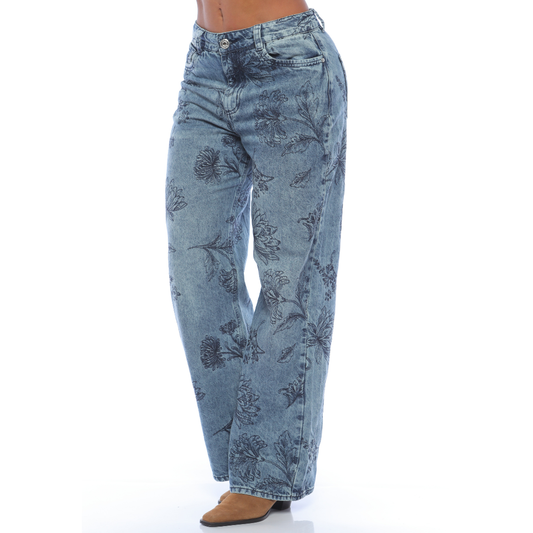 Mom recto con bordado - Ref:10903