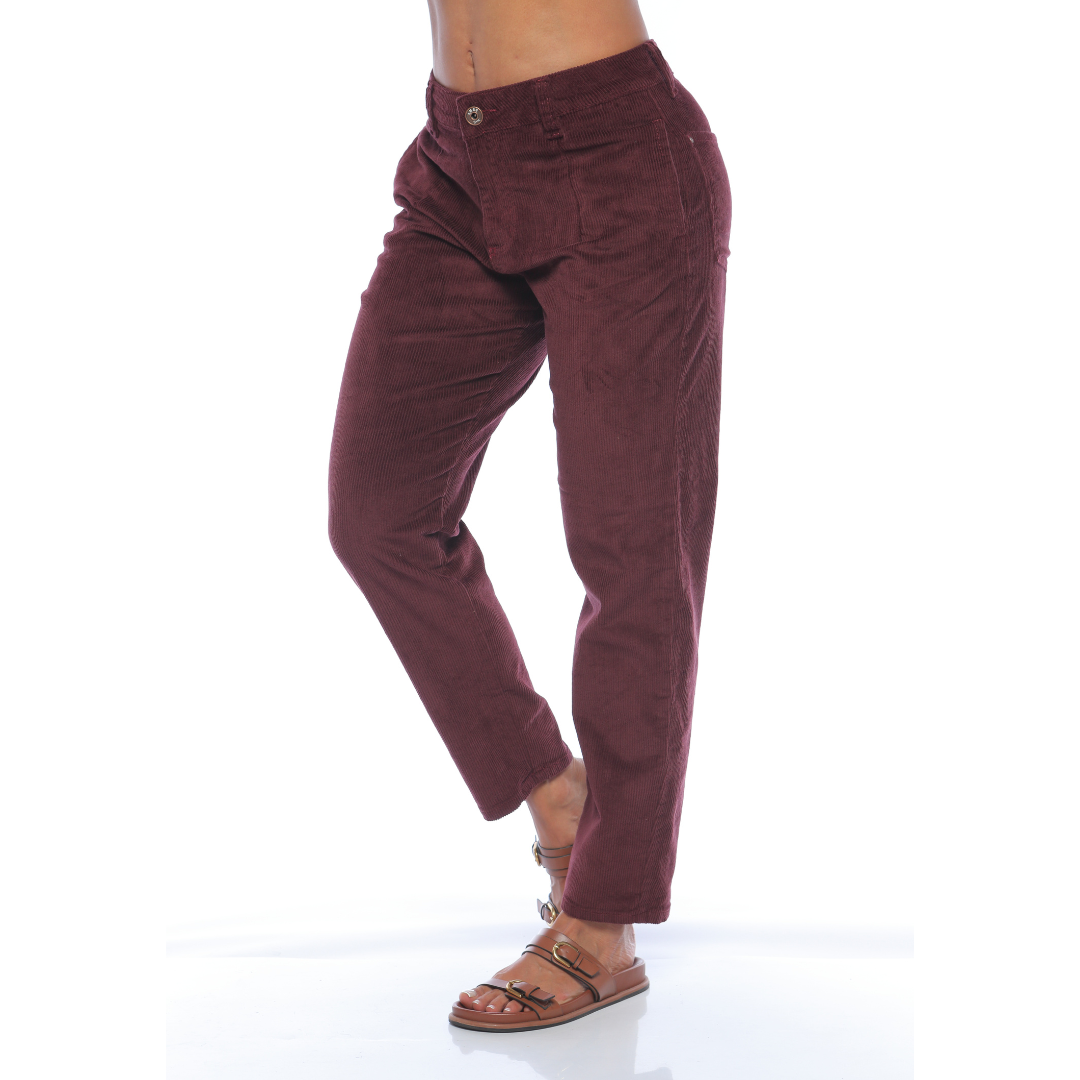 Slouchy en corduroy vino - Ref:10923