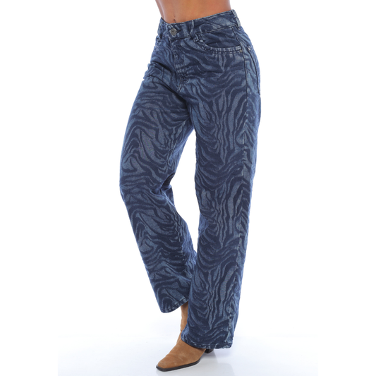 Wide leg en print cebra - Ref:11003