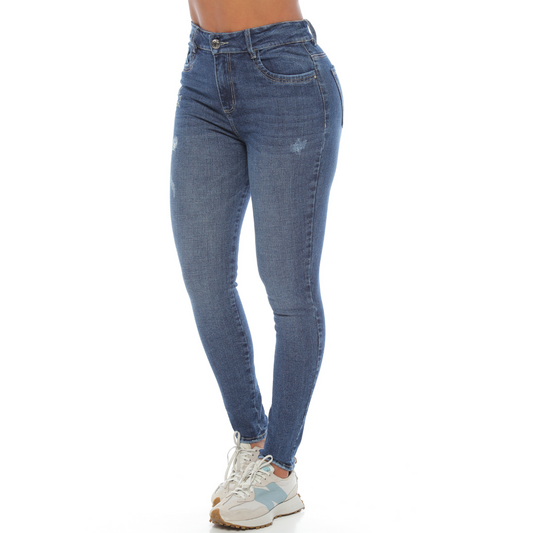 Jean skinny con bordado - Ref:10683