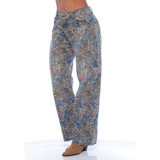 Wide leg estampado animal print - Ref:11018