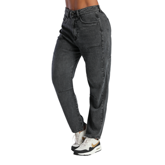 Pantalón barrel negro - Ref:10775