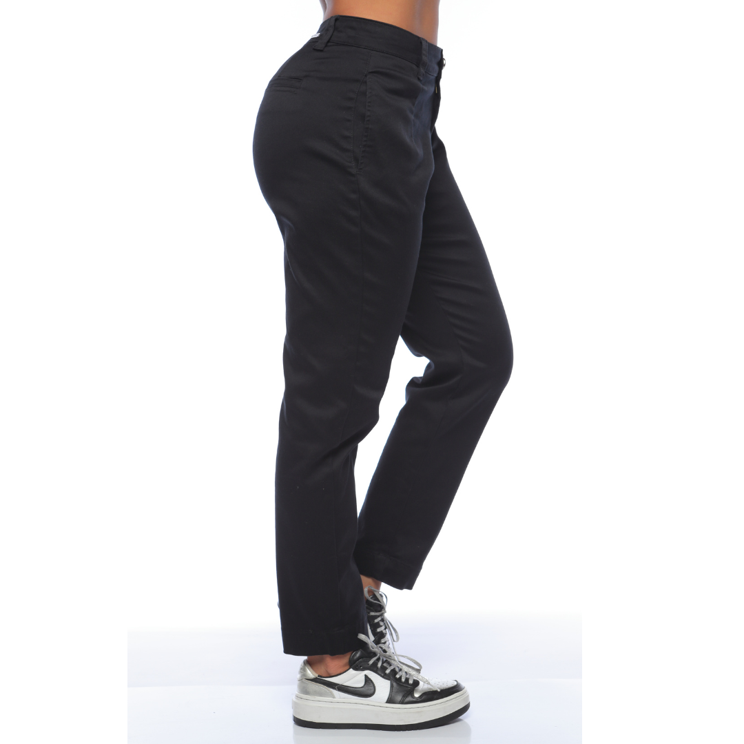 Slouchy en drill negro - Ref:10935