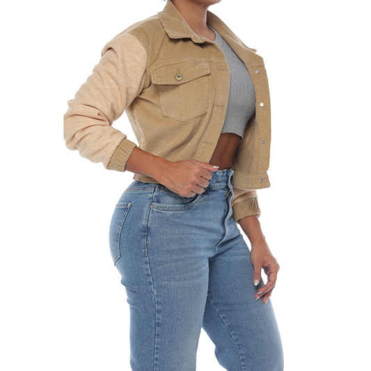 Chaqueta corduroy caqui - Ref:20092