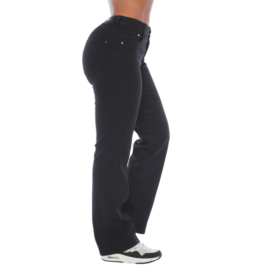 Jean bota recta negro - Ref:10905