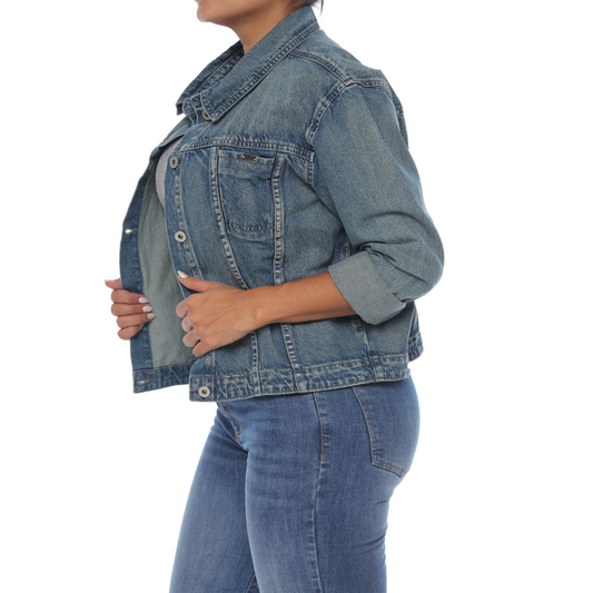 Chaqueta denim tono medio - Ref:20090