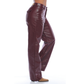 Wide leg en tencel encerado vino - Ref:10993