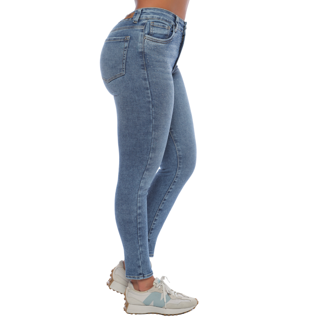 Jean skinny con apliques - Ref:10827