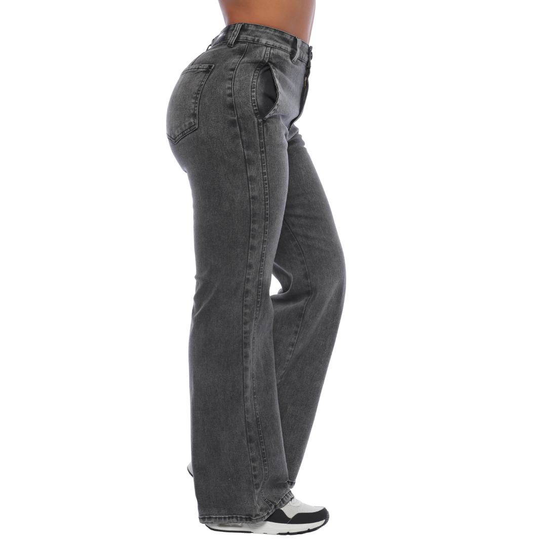 Jean mom flare gris - Ref:10772