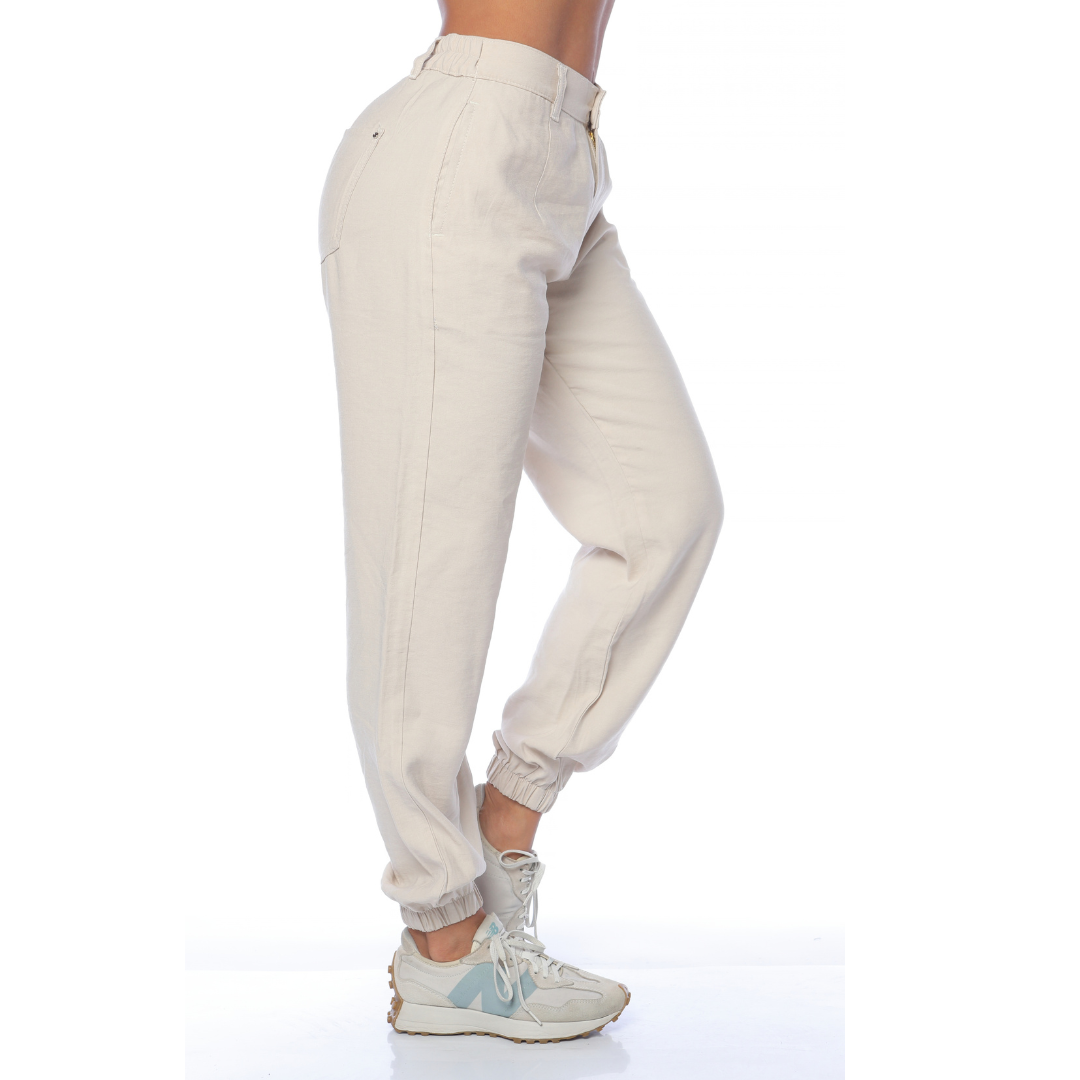 Pantalón jogger beige- Ref:10972