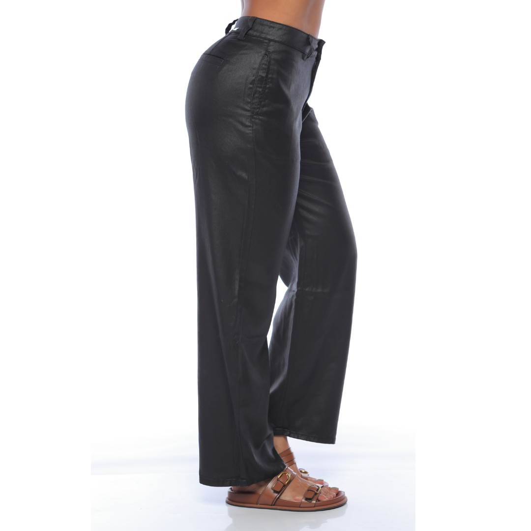 Pantalón mom recto negro - Ref:10890