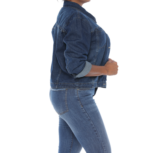 Chaqueta denim tono oscuro - Ref:20087