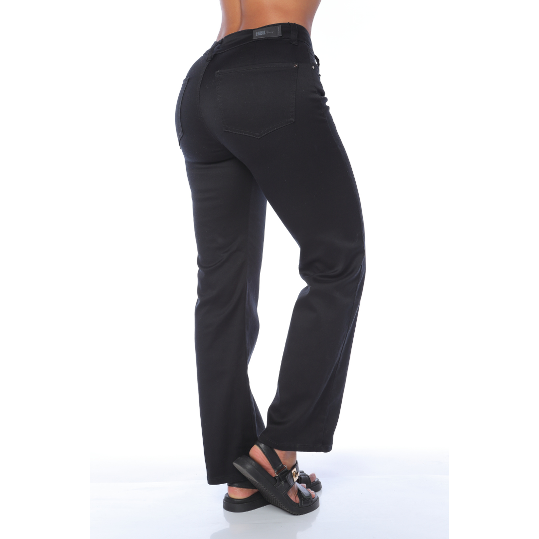 Straight negro en drill - Ref:10956