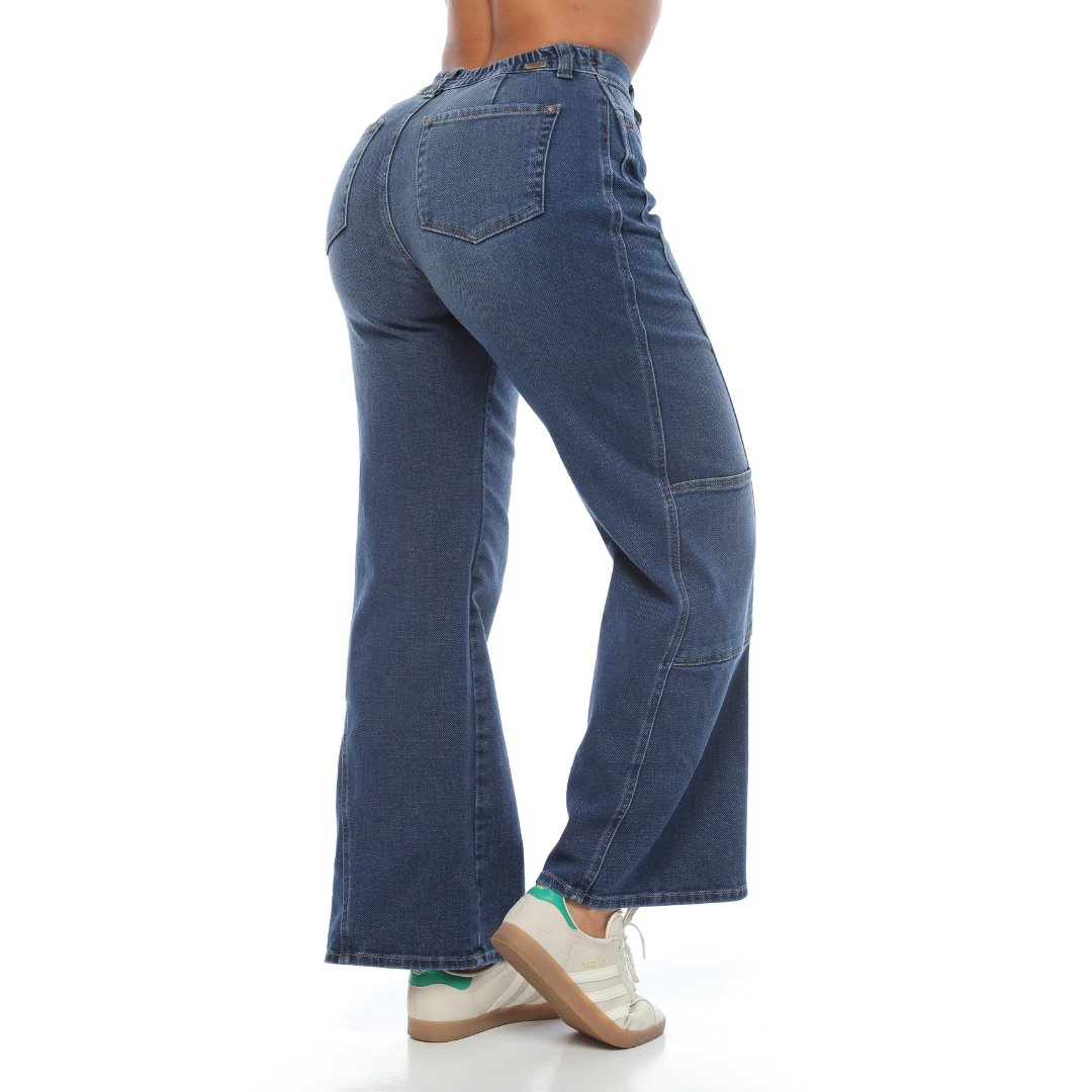 Jean mom flare cargo - Ref:10690