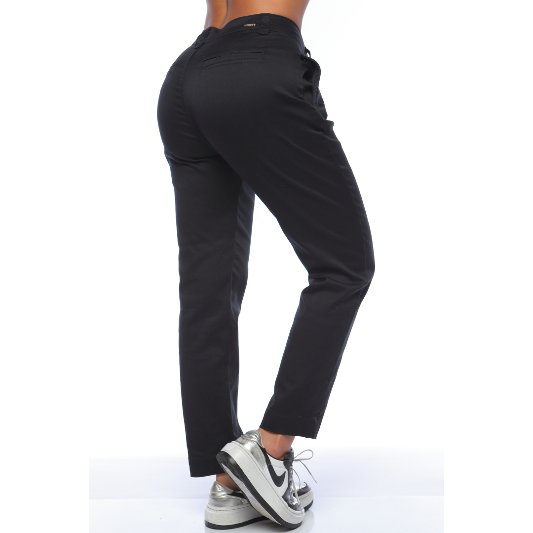 Slouchy en drill negro - Ref:10935