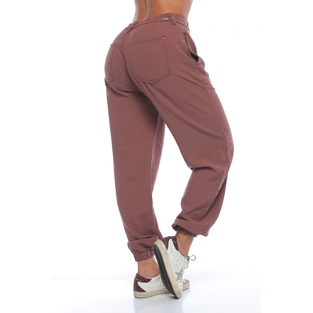 Pantalón jogger café - Ref:10972