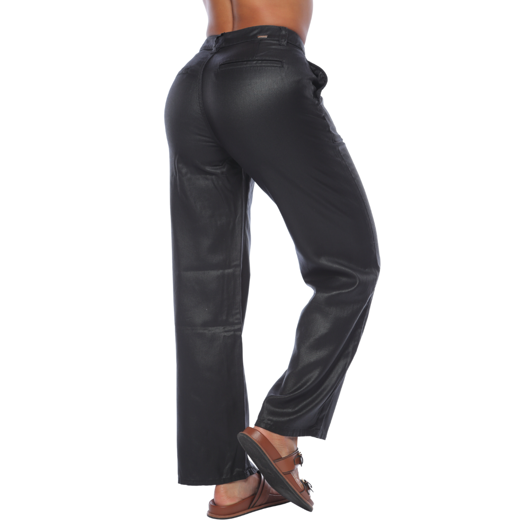 Pantalón mom recto negro - Ref:10890