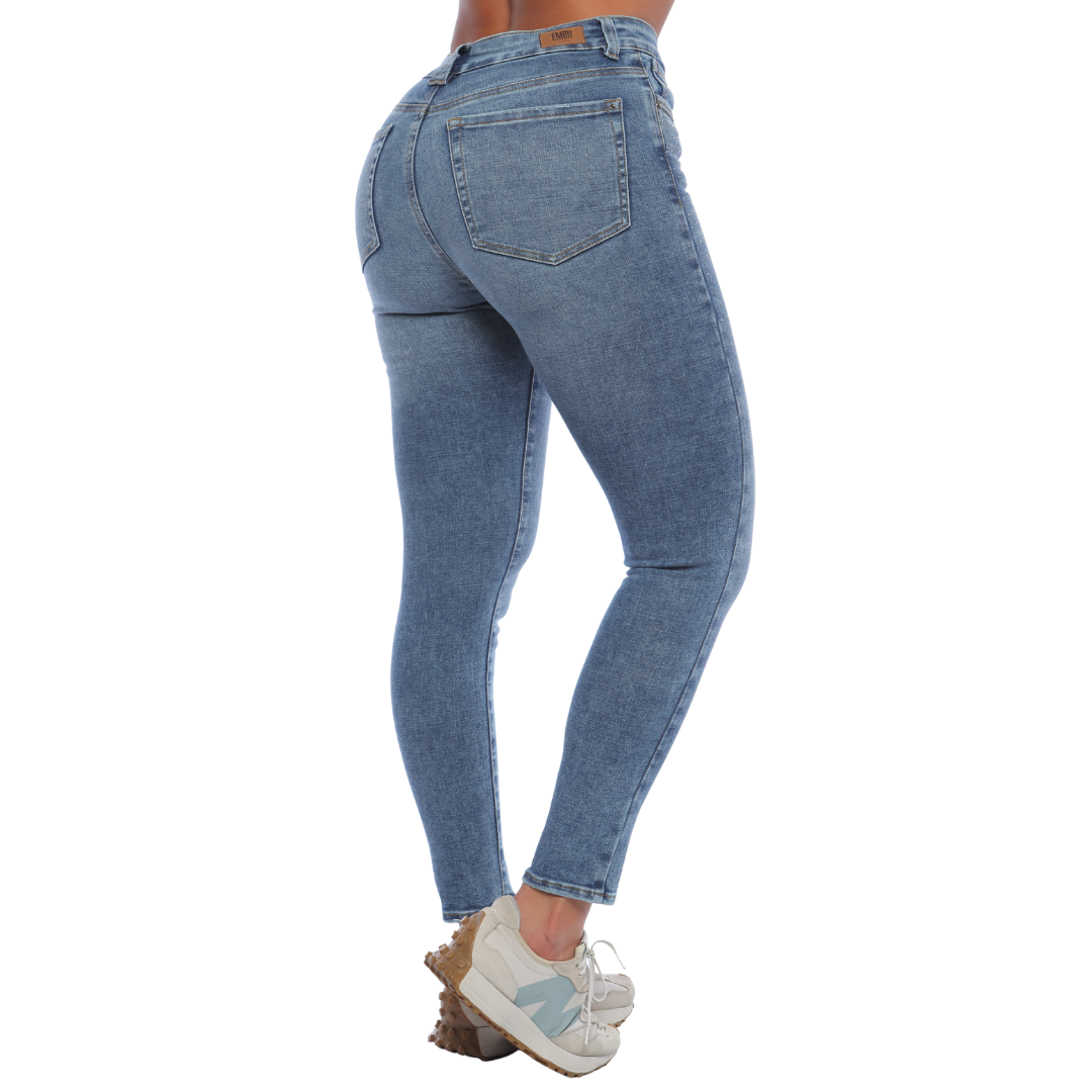 Jean skinny con apliques - Ref:10827