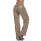 Wide leg en tencel encerado taupé - Ref:10993
