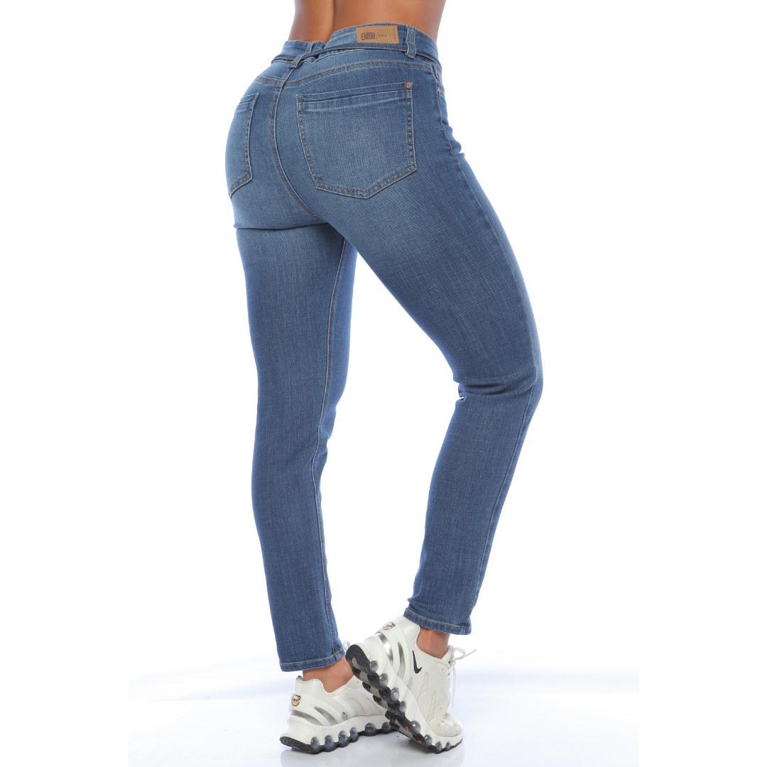 Jean skinny con cinturón - Ref:10955