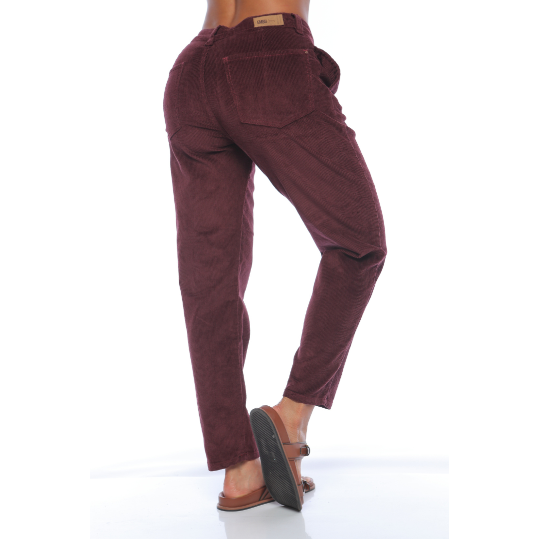 Slouchy en corduroy vino - Ref:10923