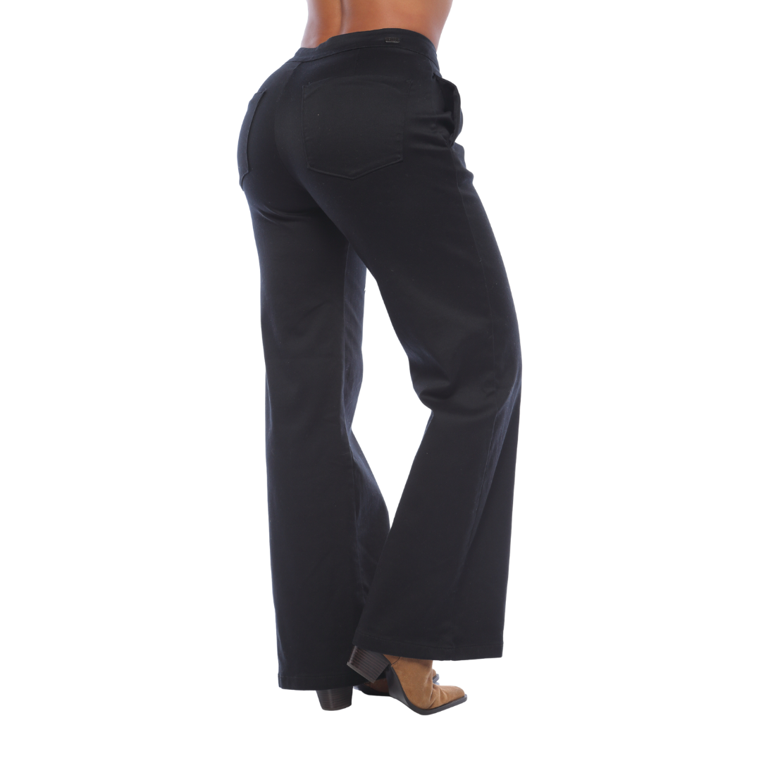 Pantalón mom recto bordado - Ref:10948