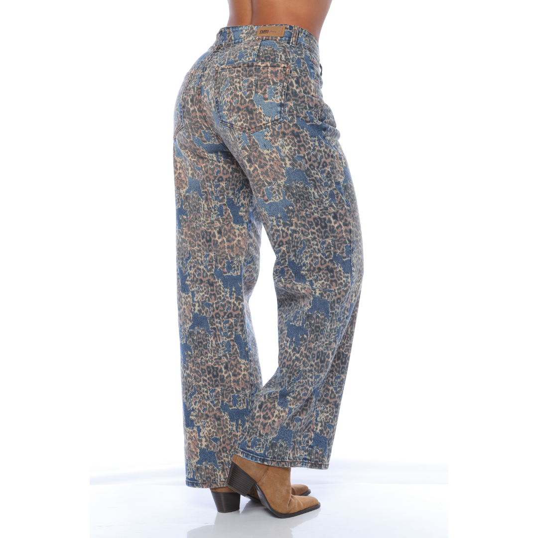 Wide leg estampado animal print - Ref:11018